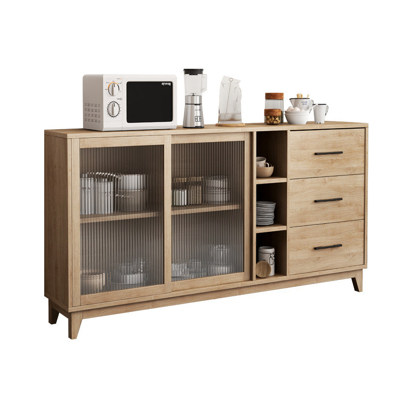 Contemporary Engineered Wood Sideboard Adjustable Shelving Sideboard