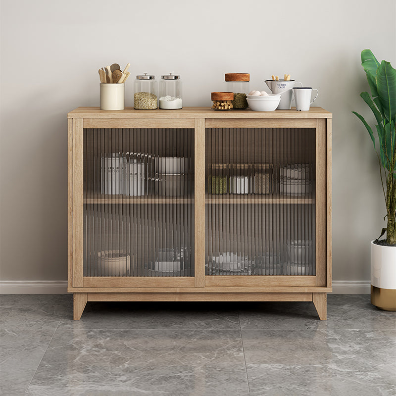 Contemporary Engineered Wood Sideboard Adjustable Shelving Sideboard