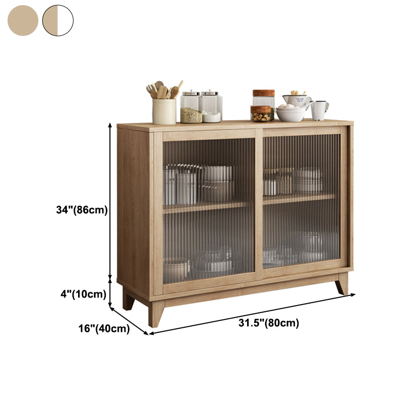 Contemporary Engineered Wood Sideboard Adjustable Shelving Sideboard