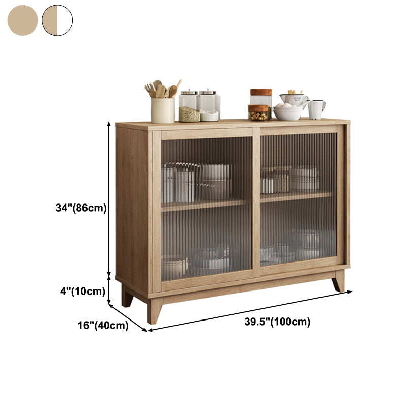 Contemporary Engineered Wood Sideboard Adjustable Shelving Sideboard