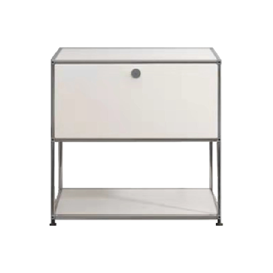 Modern Metal Dining Server with Drawers White Sideboard for Kitchen