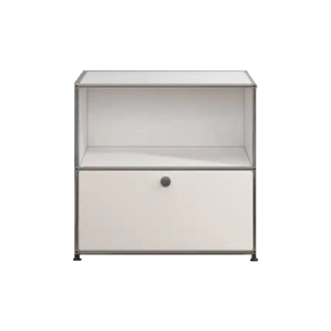 Modern Metal Dining Server with Drawers White Sideboard for Kitchen