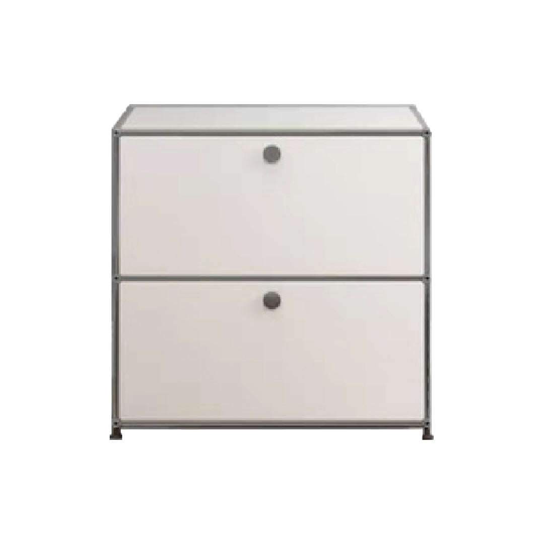 Modern Metal Dining Server with Drawers White Sideboard for Kitchen