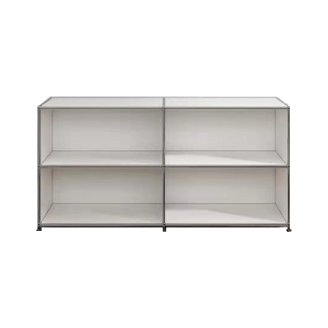 Modern Metal Dining Server with Drawers White Sideboard for Kitchen