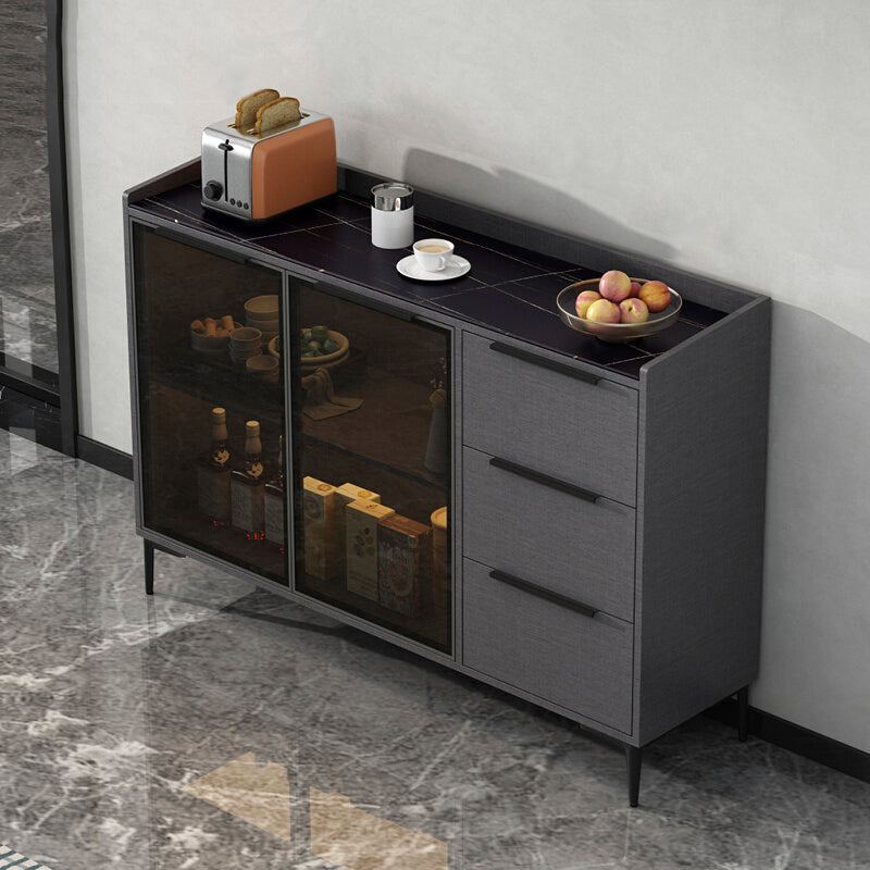 Modern Style Sideboard Sintered Stone Sideboard with Drawers for Living Room