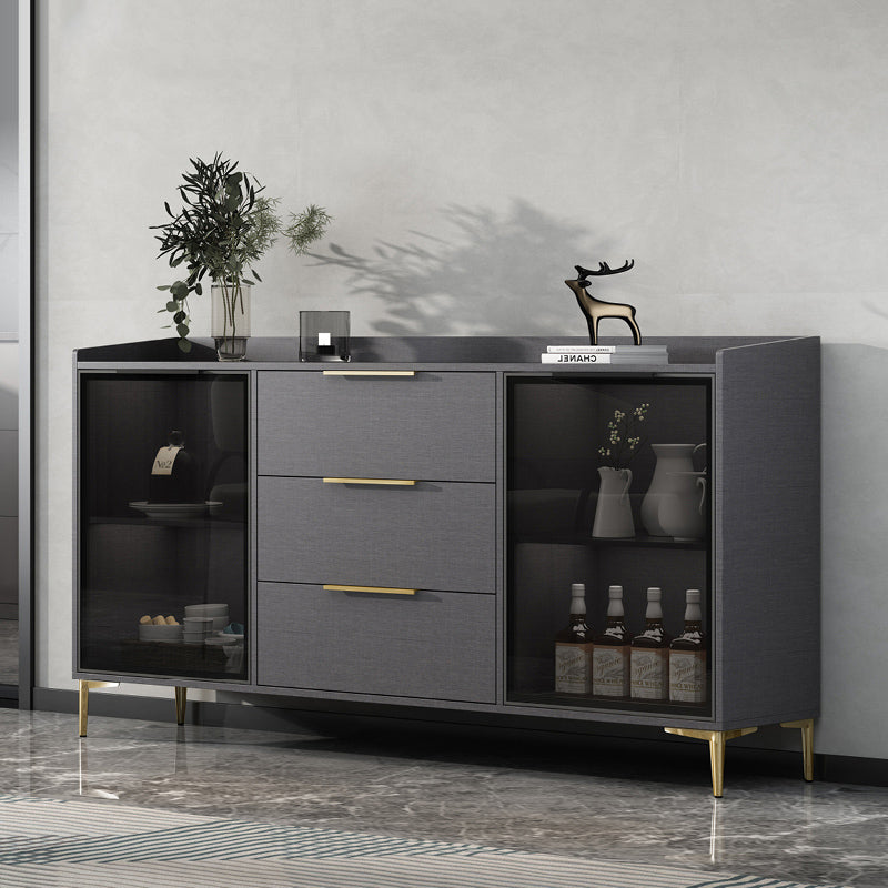 Modern Style Sideboard Sintered Stone Sideboard with Drawers for Living Room