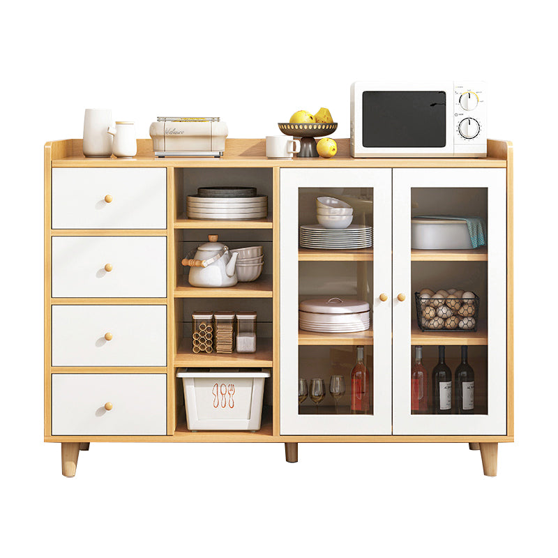 Modern Style Sideboard Engineered Wood Adjustable Shelving Sideboard