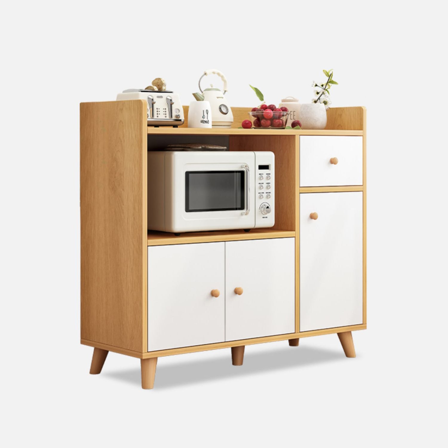 Modern Style Sideboard Engineered Wood Adjustable Shelving Sideboard