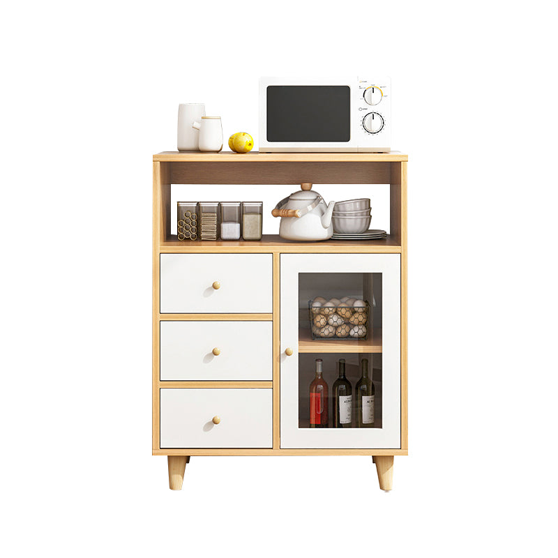 Modern Style Sideboard Engineered Wood Adjustable Shelving Sideboard