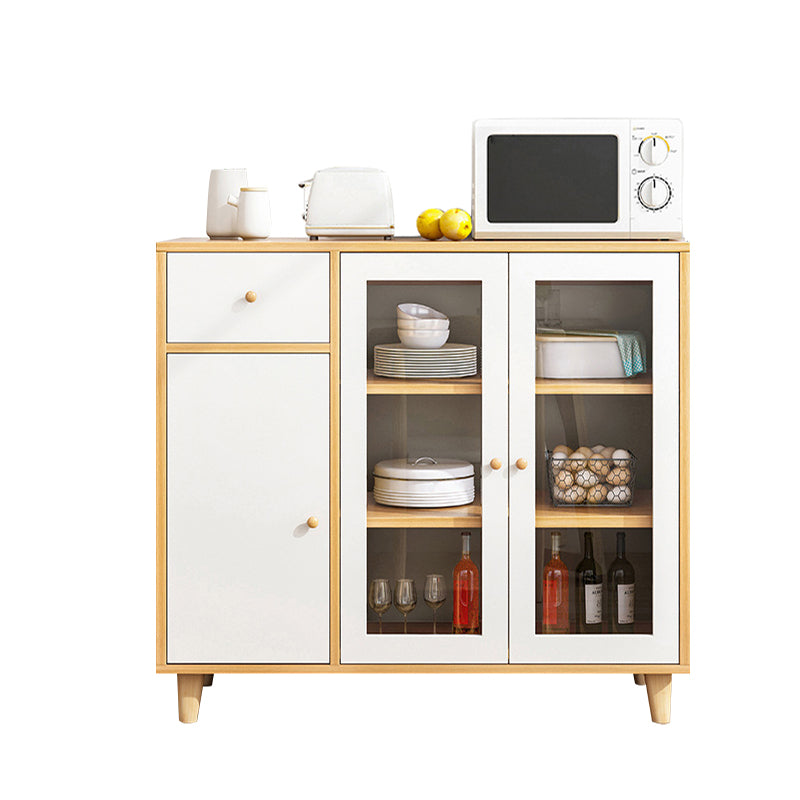 Modern Style Sideboard Engineered Wood Adjustable Shelving Sideboard