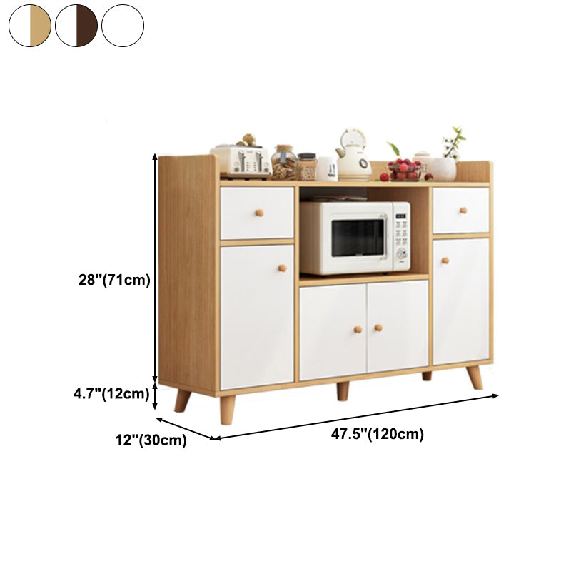 Modern Style Sideboard Engineered Wood Adjustable Shelving Sideboard