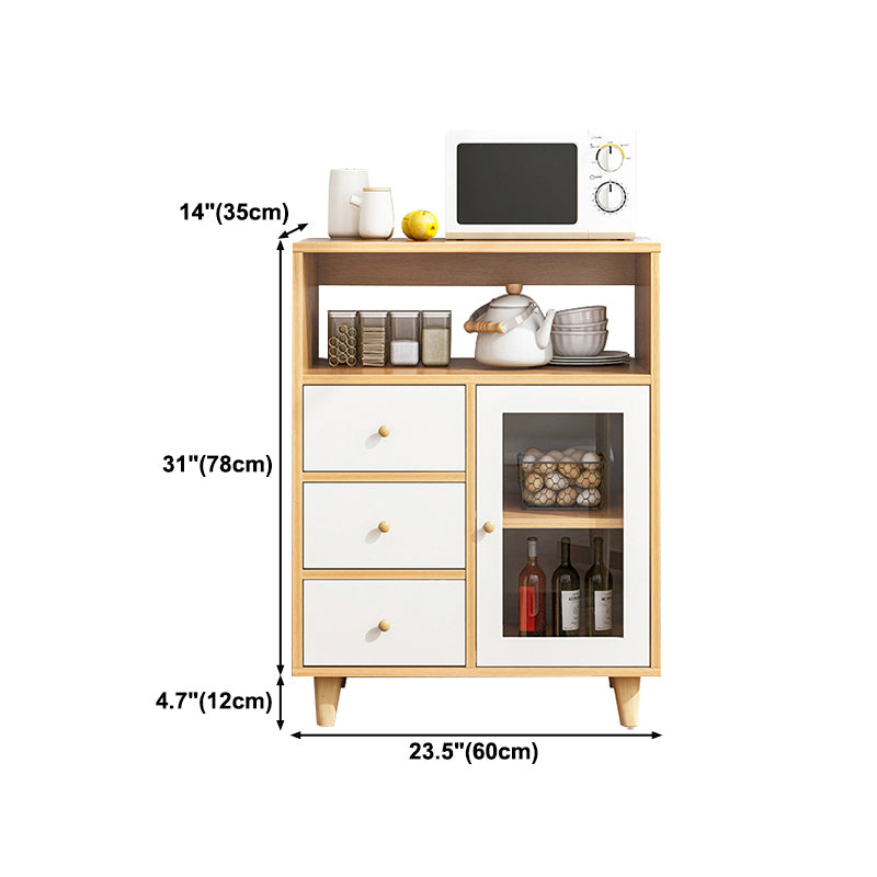 Modern Style Sideboard Engineered Wood Adjustable Shelving Sideboard