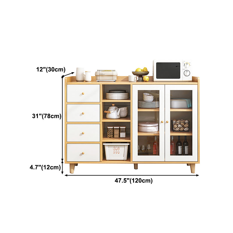 Modern Style Sideboard Engineered Wood Adjustable Shelving Sideboard