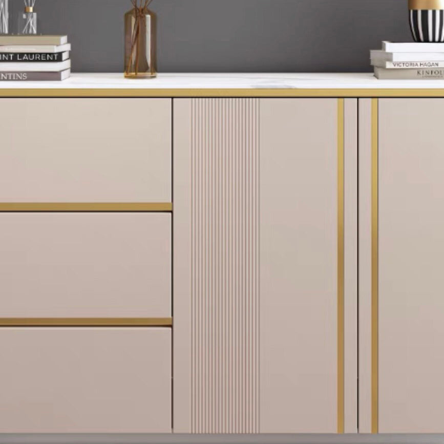 Sintered Stone Kitchen Cabinet Sideboard Luxury Style Storage Sideboard