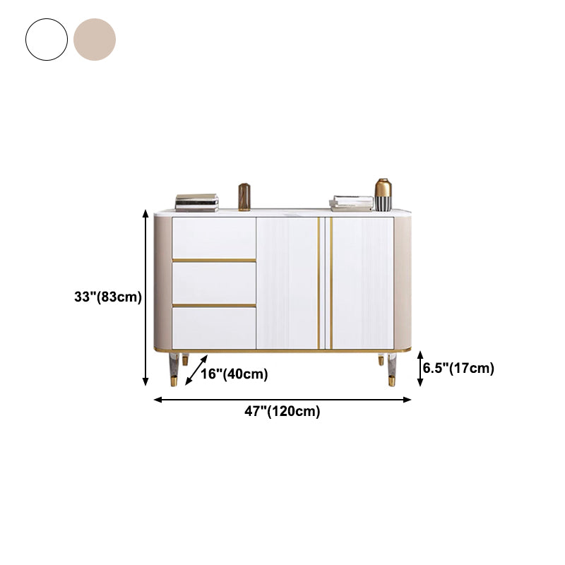 Sintered Stone Kitchen Cabinet Sideboard Luxury Style Storage Sideboard