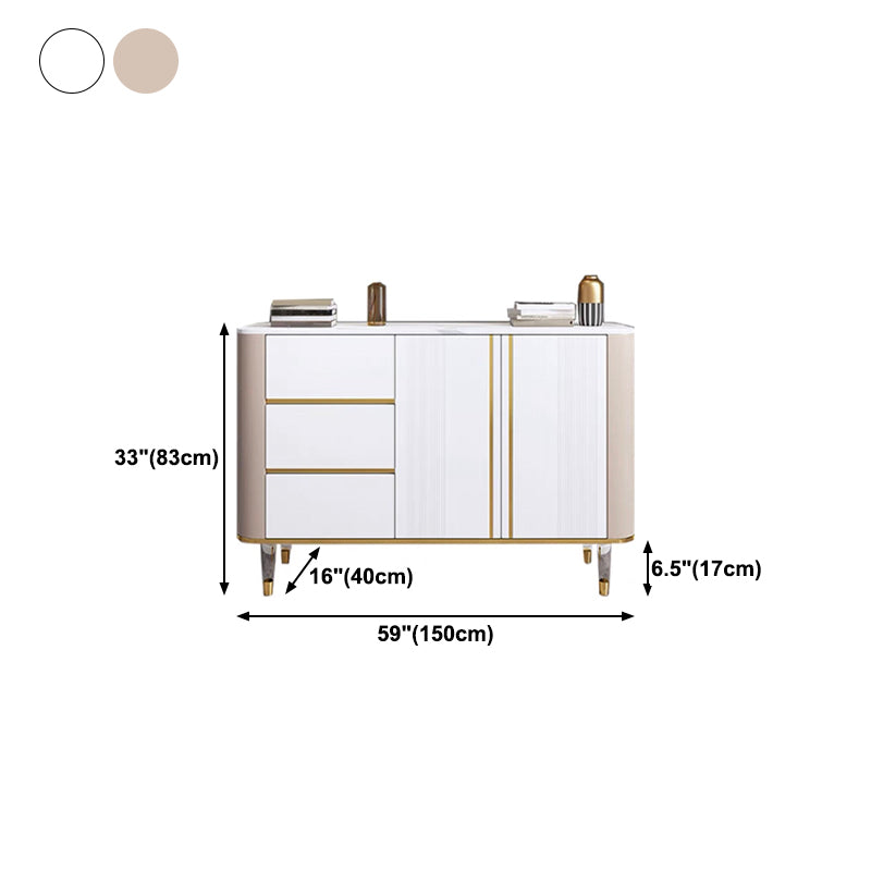 Sintered Stone Kitchen Cabinet Sideboard Luxury Style Storage Sideboard