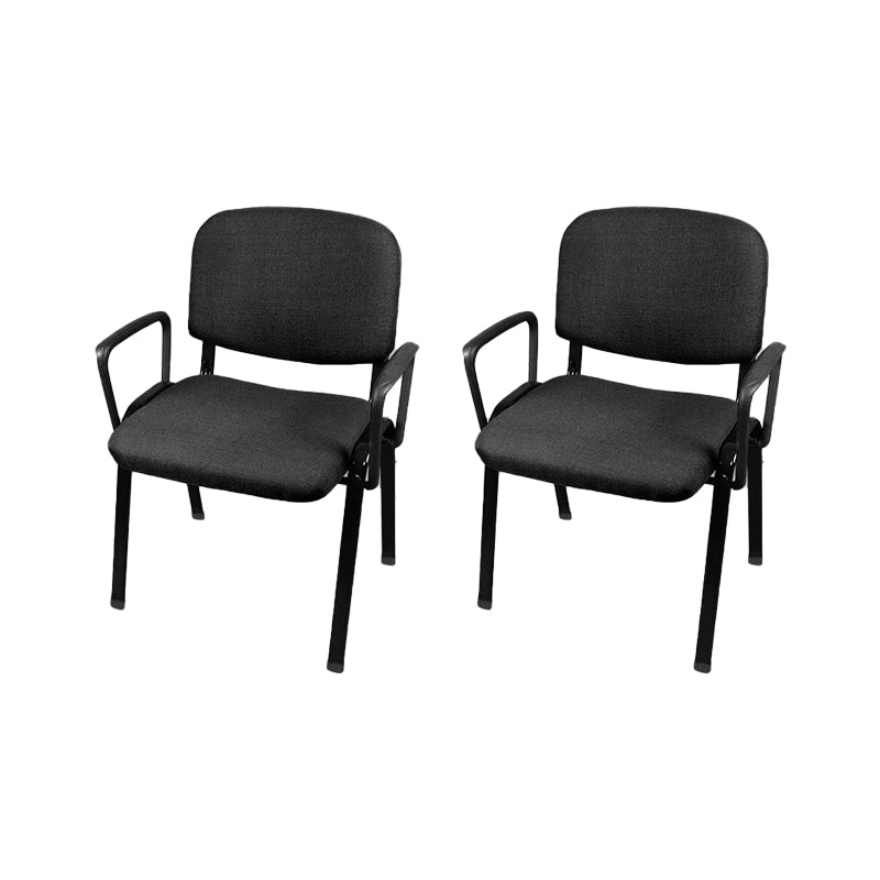 Low-Back Conference Chair Contemporary Upholstered Fixed Arms Chair