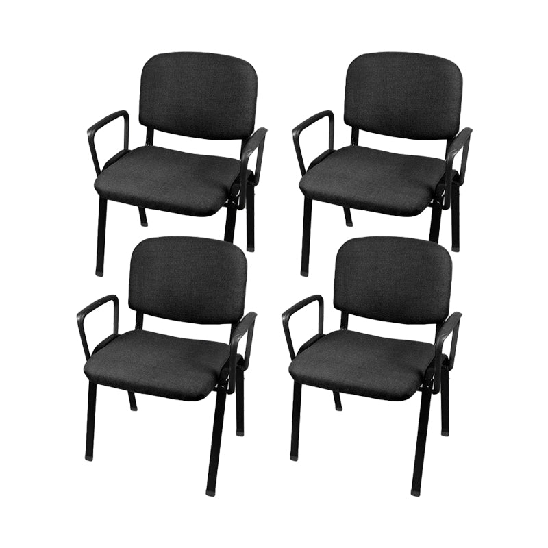 Low-Back Conference Chair Contemporary Upholstered Fixed Arms Chair