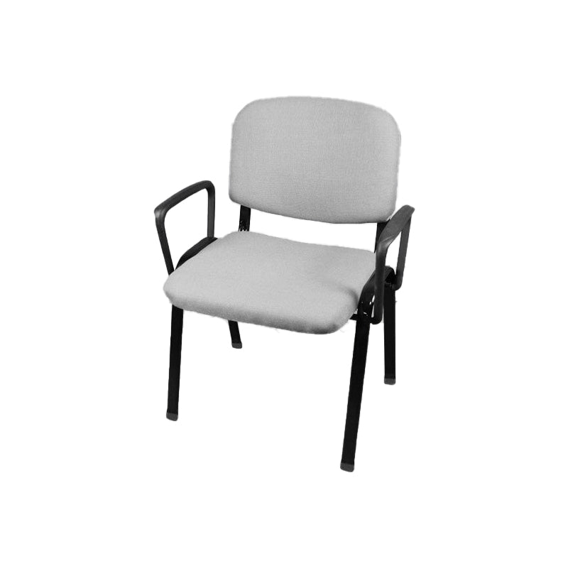 Low-Back Conference Chair Contemporary Upholstered Fixed Arms Chair