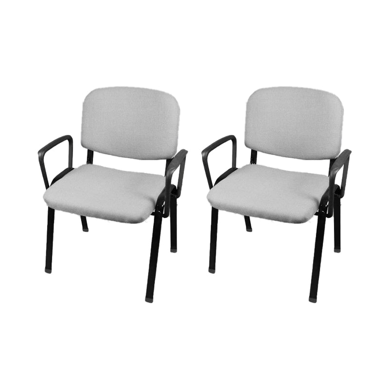 Low-Back Conference Chair Contemporary Upholstered Fixed Arms Chair