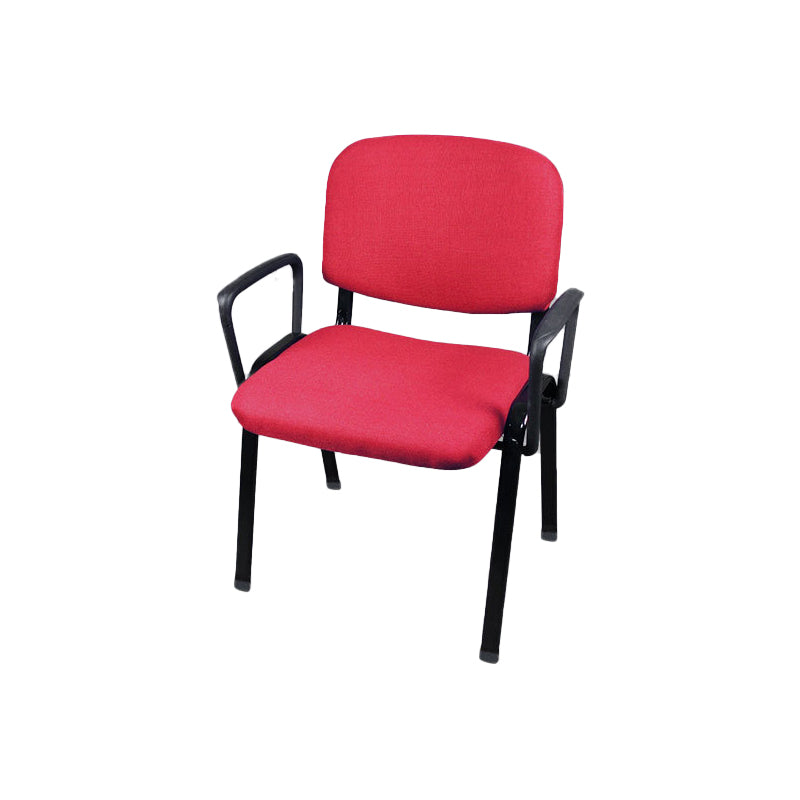 Low-Back Conference Chair Contemporary Upholstered Fixed Arms Chair