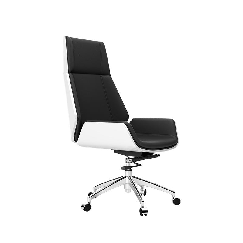 Middle/High Back Office Chair With Sponge Leather Seat with Adjustable Height Office Chair