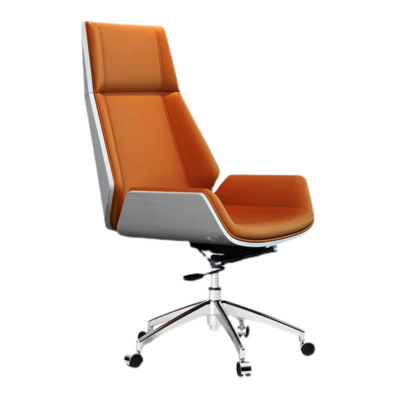 Middle/High Back Office Chair With Sponge Leather Seat with Adjustable Height Office Chair