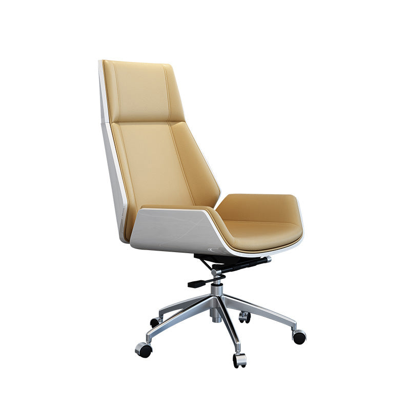 Middle/High Back Office Chair With Sponge Leather Seat with Adjustable Height Office Chair