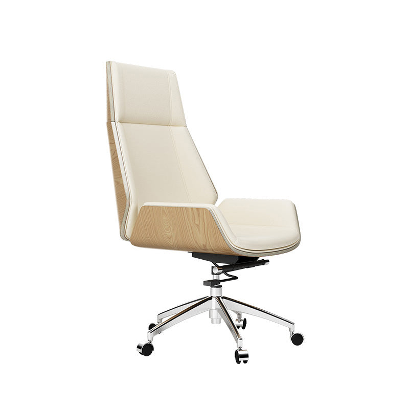 Middle/High Back Office Chair With Sponge Leather Seat with Adjustable Height Office Chair