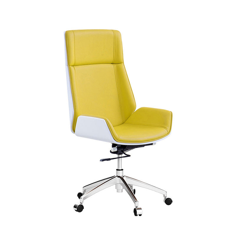 Middle/High Back Office Chair With Sponge Leather Seat with Adjustable Height Office Chair