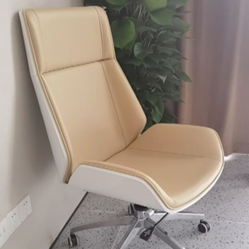 Middle/High Back Office Chair With Sponge Leather Seat with Adjustable Height Office Chair