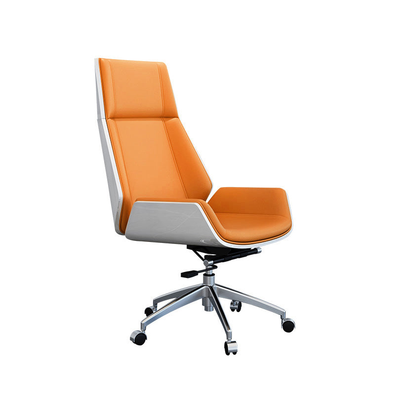 Middle/High Back Office Chair With Sponge Leather Seat with Adjustable Height Office Chair