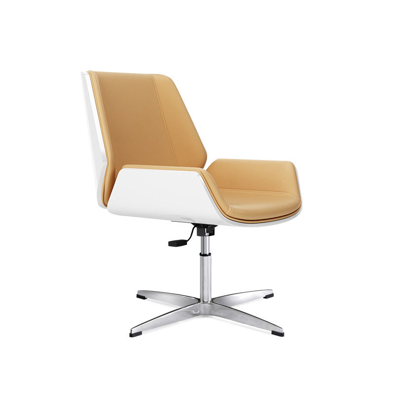 Middle/High Back Office Chair With Sponge Leather Seat with Adjustable Height Office Chair