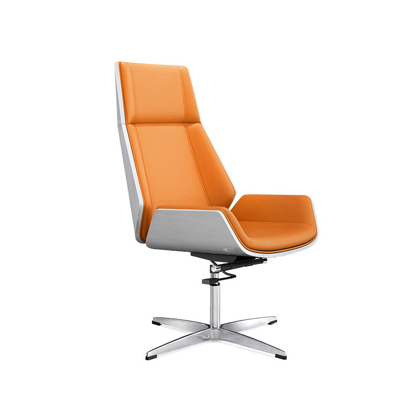 Middle/High Back Office Chair With Sponge Leather Seat with Adjustable Height Office Chair