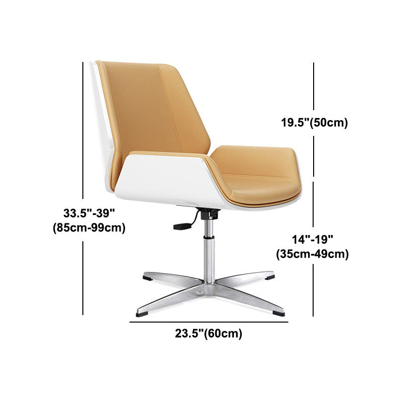 Middle/High Back Office Chair With Sponge Leather Seat with Adjustable Height Office Chair