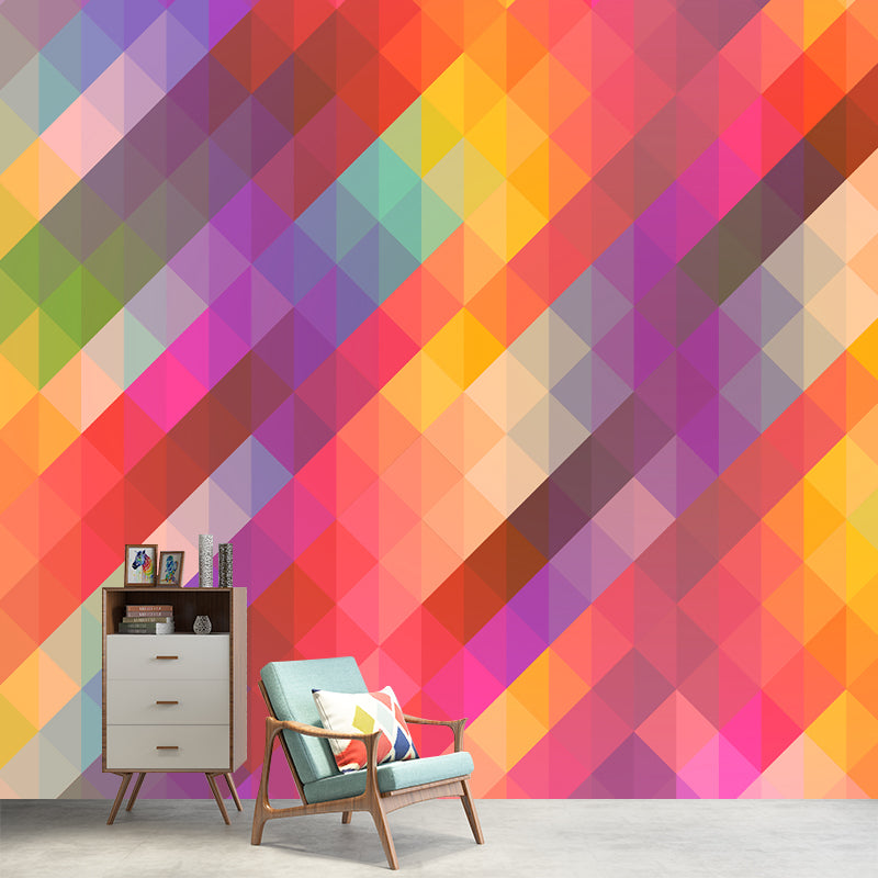 Photography Mildew Resistant Wallpaper Geometric Sitting Room Wall Mural