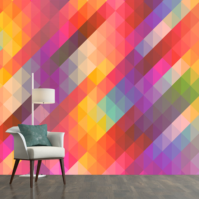 Photography Mildew Resistant Wallpaper Geometric Sitting Room Wall Mural