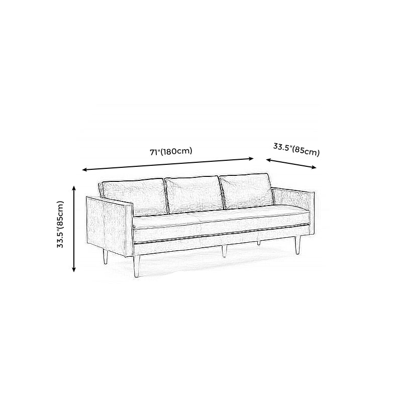 Industrial Square Arm 33.85"W Sofa with Faux Leather for Living Room