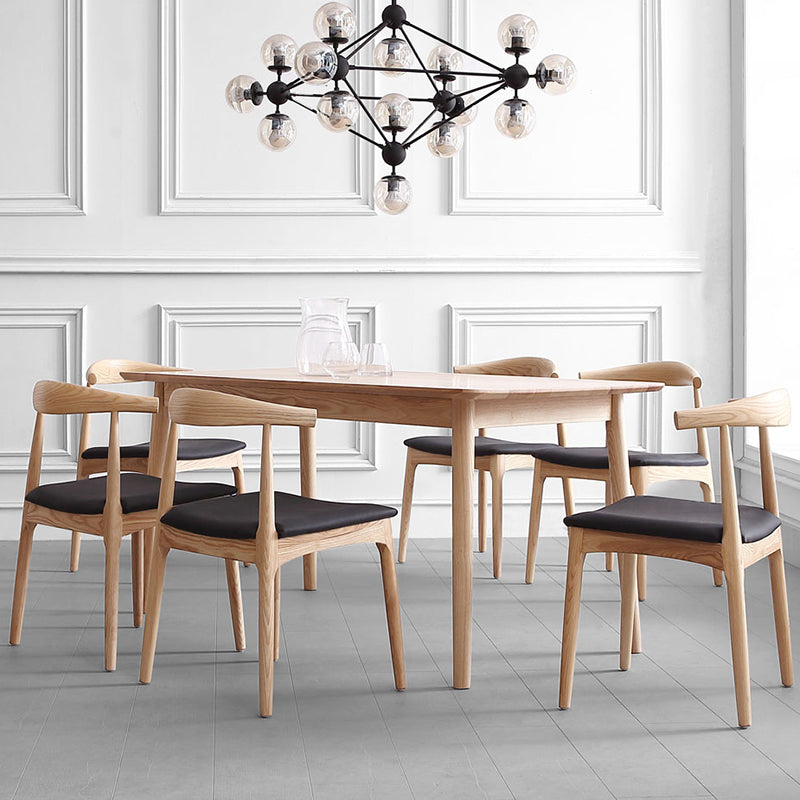 Modern Dining Room Side Chairs Solid Wood Kitchen Armless Chairs