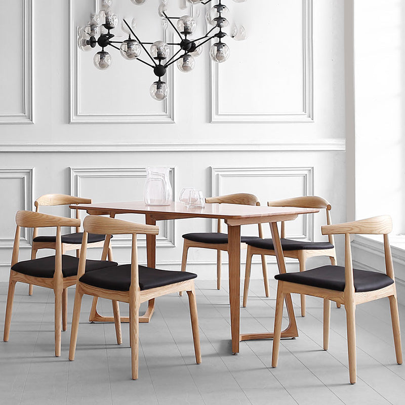 Modern Dining Room Side Chairs Solid Wood Kitchen Armless Chairs