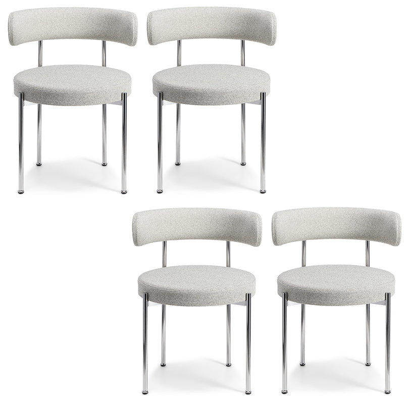 Contemporary Open Back Chair Upholstered Dining Side Chair for Home