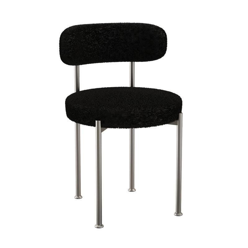 Contemporary Open Back Chair Upholstered Dining Side Chair for Home