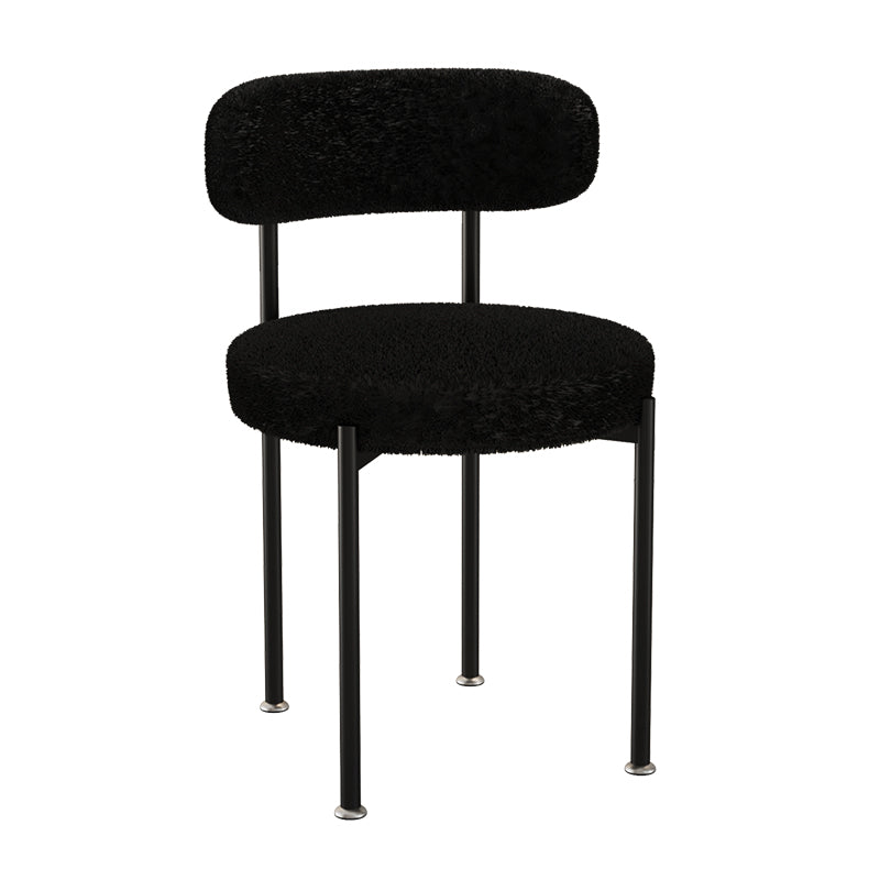 Contemporary Open Back Chair Upholstered Dining Side Chair for Home