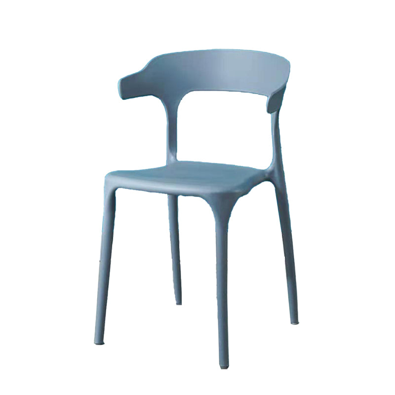 Contemporary Plastic Arm Chair Open Back Kitchen Dining Room Chair