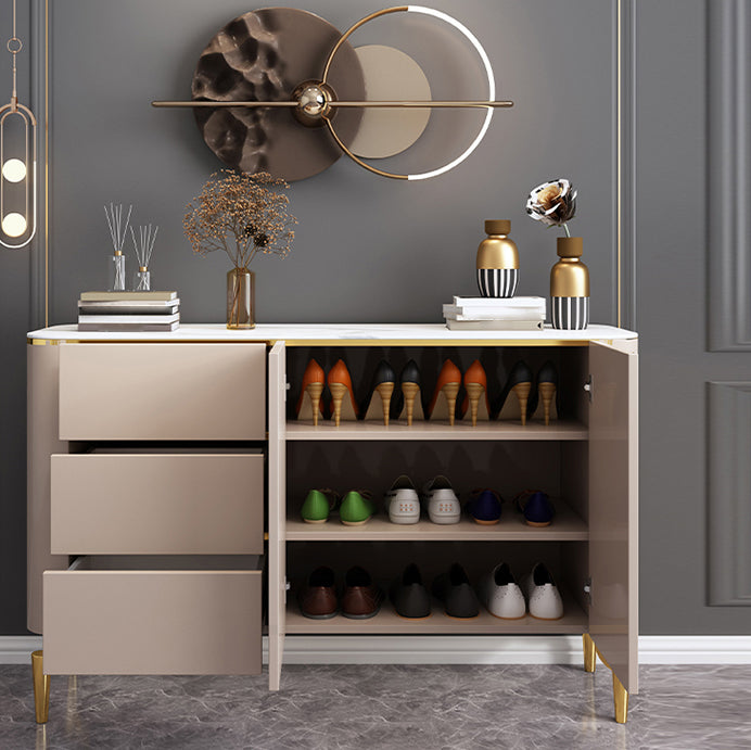 Glam Door Sideboard Sintered Stone Sideboard with Drawers for Living Room