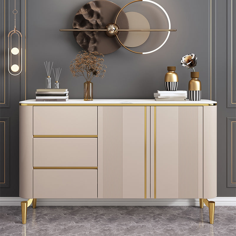 Luxury Storage Sideboard Sintered Stone Dining Cabinet Sideboard for Home