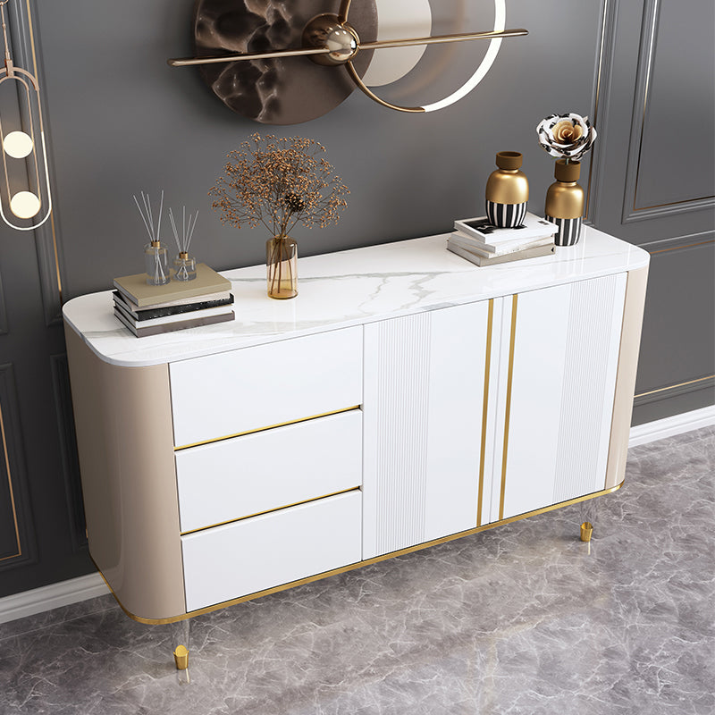 Luxury Storage Sideboard Sintered Stone Dining Cabinet Sideboard for Home