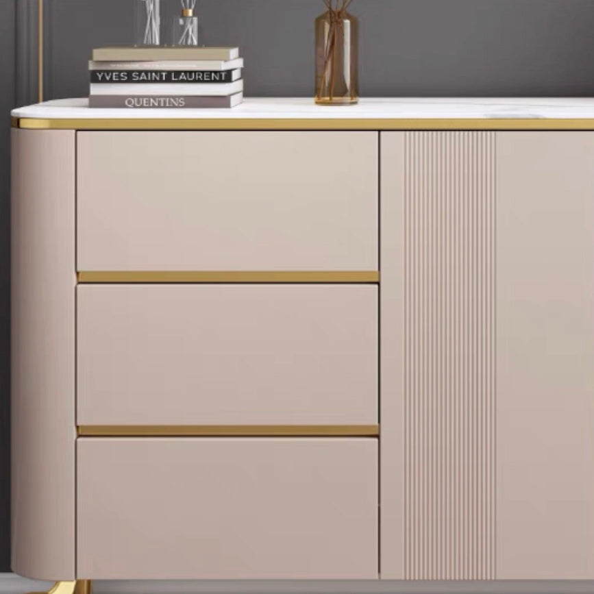 Luxury Storage Sideboard Sintered Stone Dining Cabinet Sideboard for Home