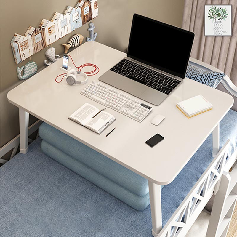 Modern Metal Office Desk White Rectangular Writing Desk for Home