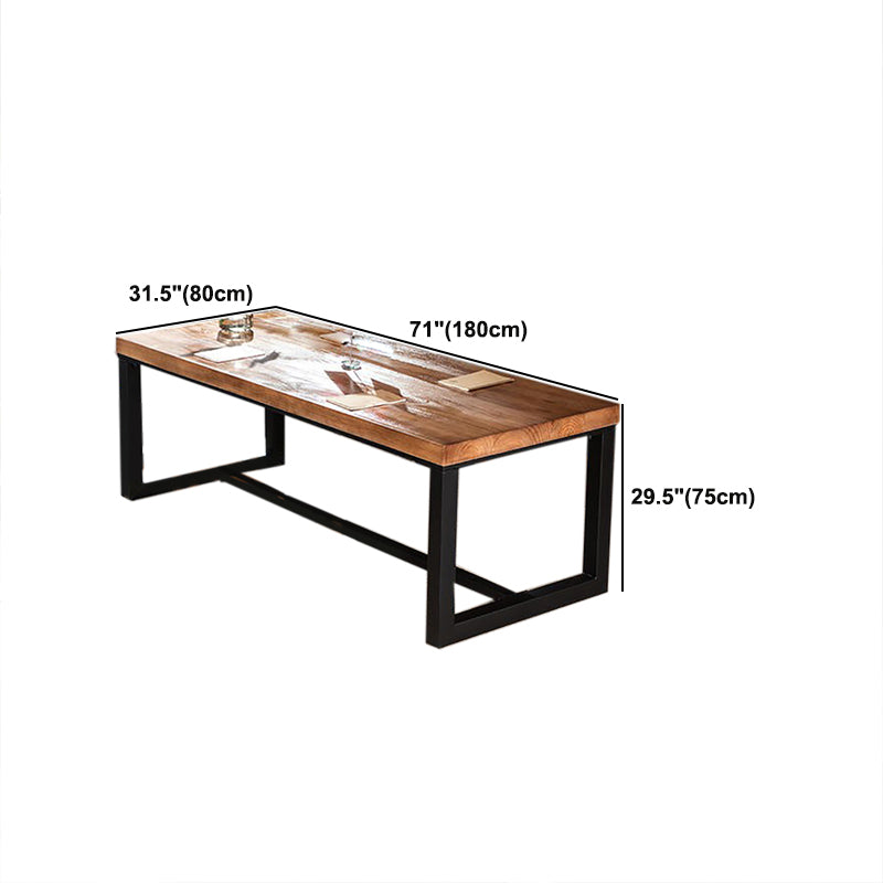 29.53"H Office Desk Solid Wood Contemporary Style Writing Desk for Home Office